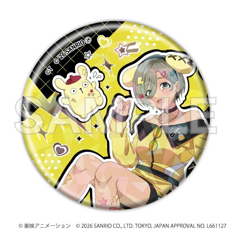 ガルクラ ガールズバンドクライ 井芹仁菜 バツ丸 サンリオ ホログラム缶バッジ ホログラム缶バッジ(57mm)「ガールズバンドクライ×サンリオ