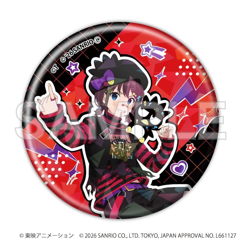 ガルクラ ガールズバンドクライ 井芹仁菜 バツ丸 サンリオ ホログラム缶バッジ ホログラム缶バッジ(57mm)「ガールズバンドクライ×サンリオ