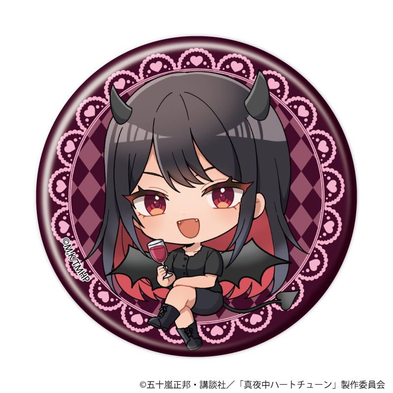 缶バッジ「TVアニメ『真夜中ハートチューン』」05/天使&悪魔ver. ブラインド(8種)(ミニキャライラスト)