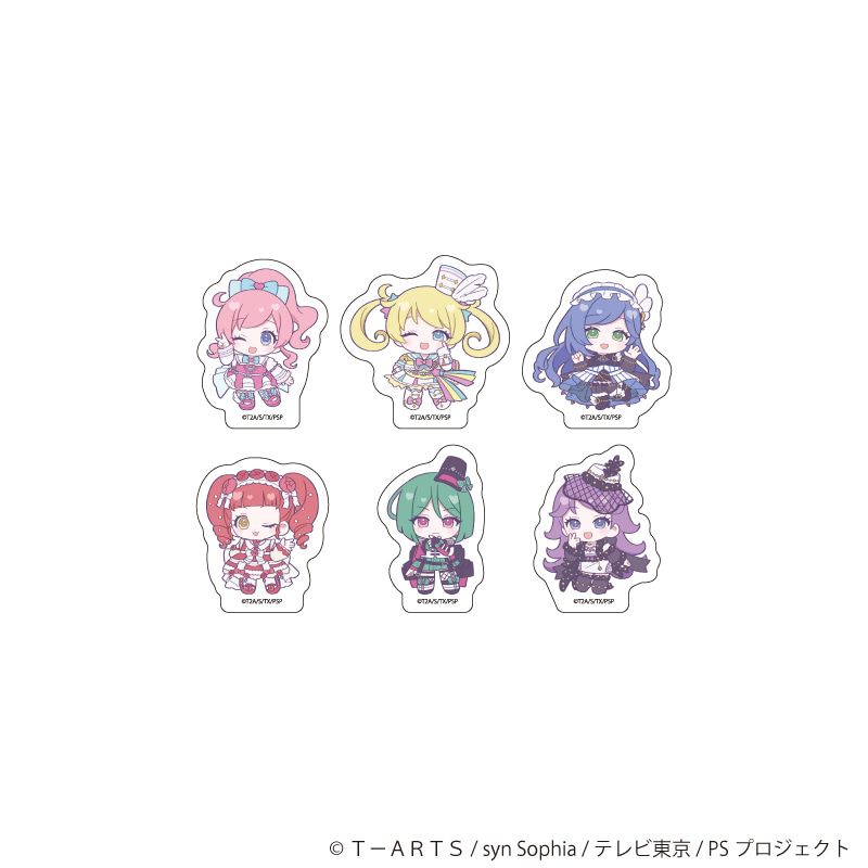フレークシール(6枚セット)「プリティーシリーズ」02/キラッとプリ☆チャン コーデアレンジver.(ミニキャライラスト)