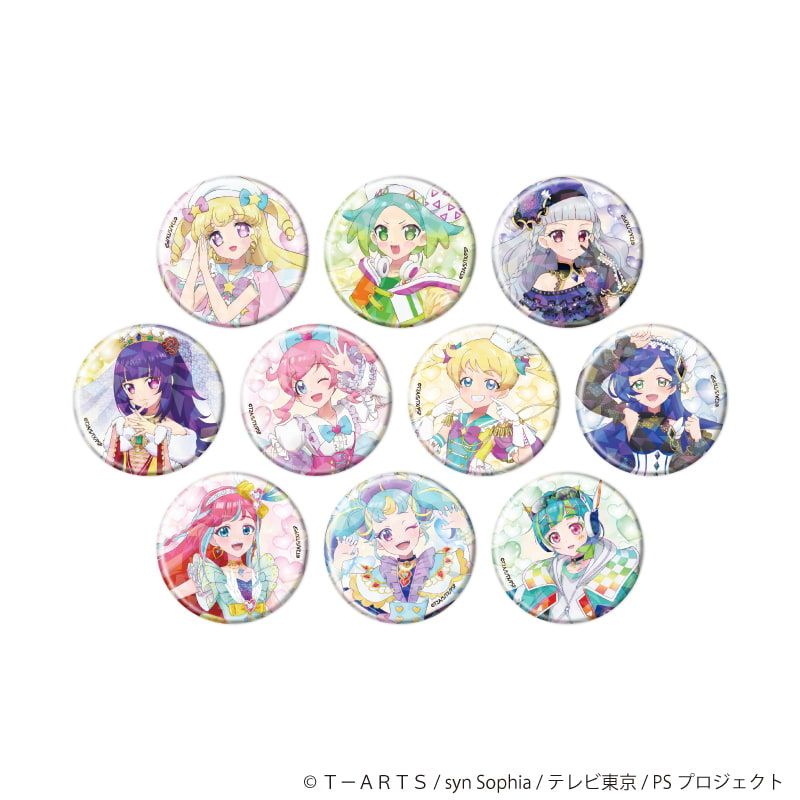ホログラム缶バッジ(57mm)「プリティーシリーズ」02/コーデアレンジver. ブラインド(10種)(描き下ろしイラスト)