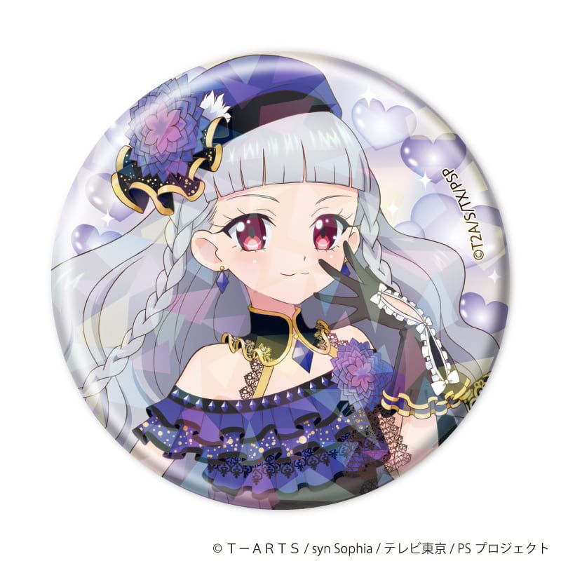 ホログラム缶バッジ(57mm)「プリティーシリーズ」02/コーデアレンジver. ブラインド(10種)(描き下ろしイラスト)
