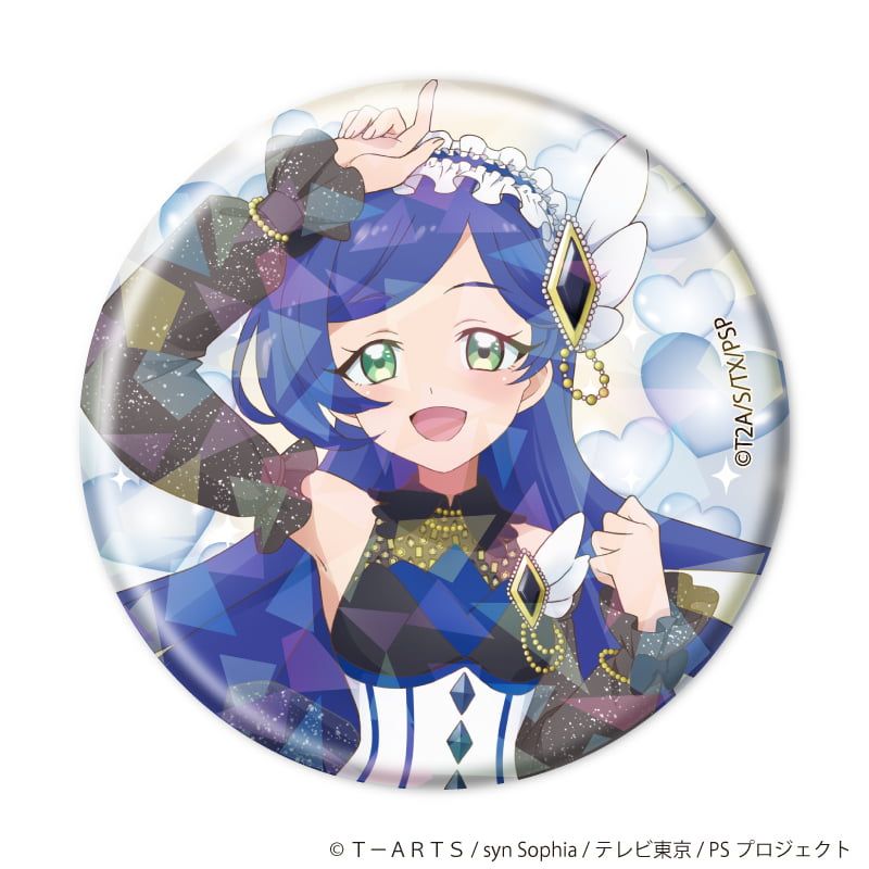 ホログラム缶バッジ(57mm)「プリティーシリーズ」02/コーデアレンジver. ブラインド(10種)(描き下ろしイラスト)