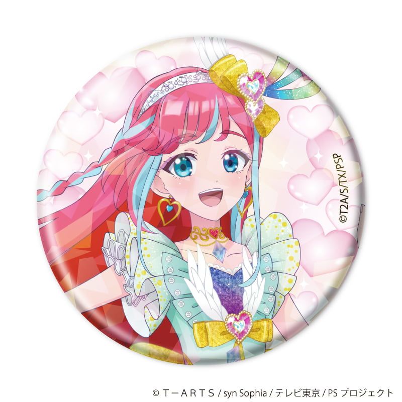 ホログラム缶バッジ(57mm)「プリティーシリーズ」02/コーデアレンジver. ブラインド(10種)(描き下ろしイラスト)