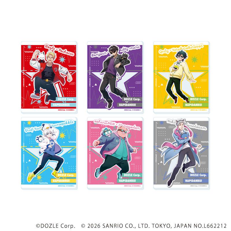 アクリルカード「ドズル社×はぴだんぶい」01/コンプリートセット(全6種)(コラボイラスト)