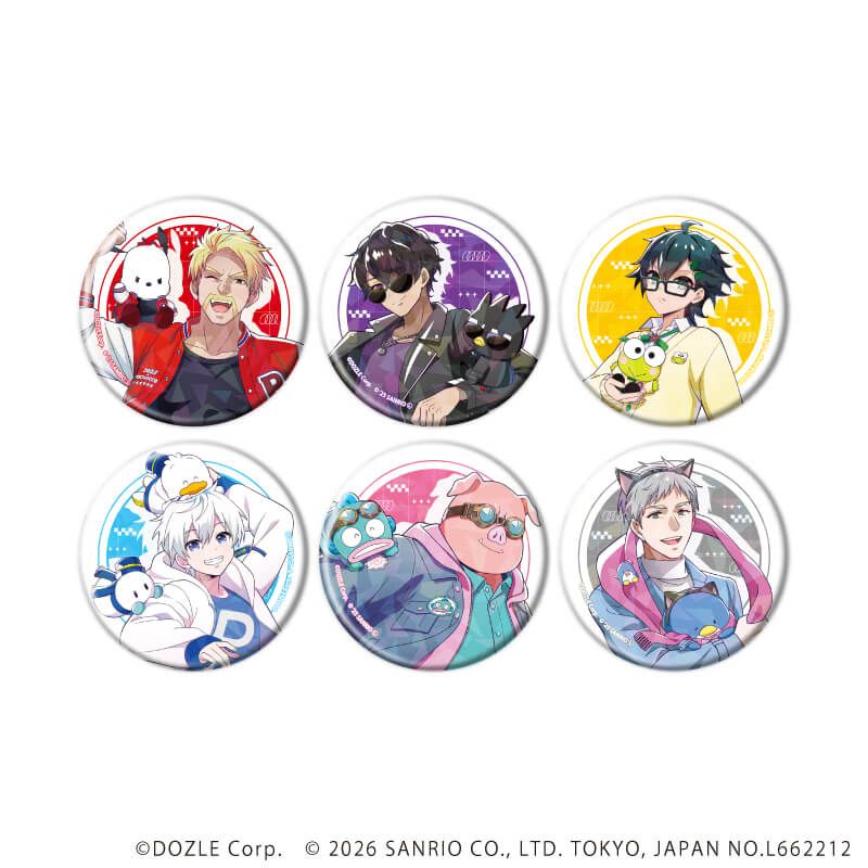 ホログラム缶バッジ(57mm)「ドズル社×はぴだんぶい」01/コンプリートセット(全6種)(コラボイラスト)