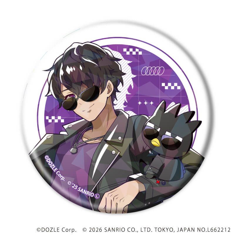 ホログラム缶バッジ(57mm)「ドズル社×はぴだんぶい」01/ブラインド(6種)(コラボイラスト)