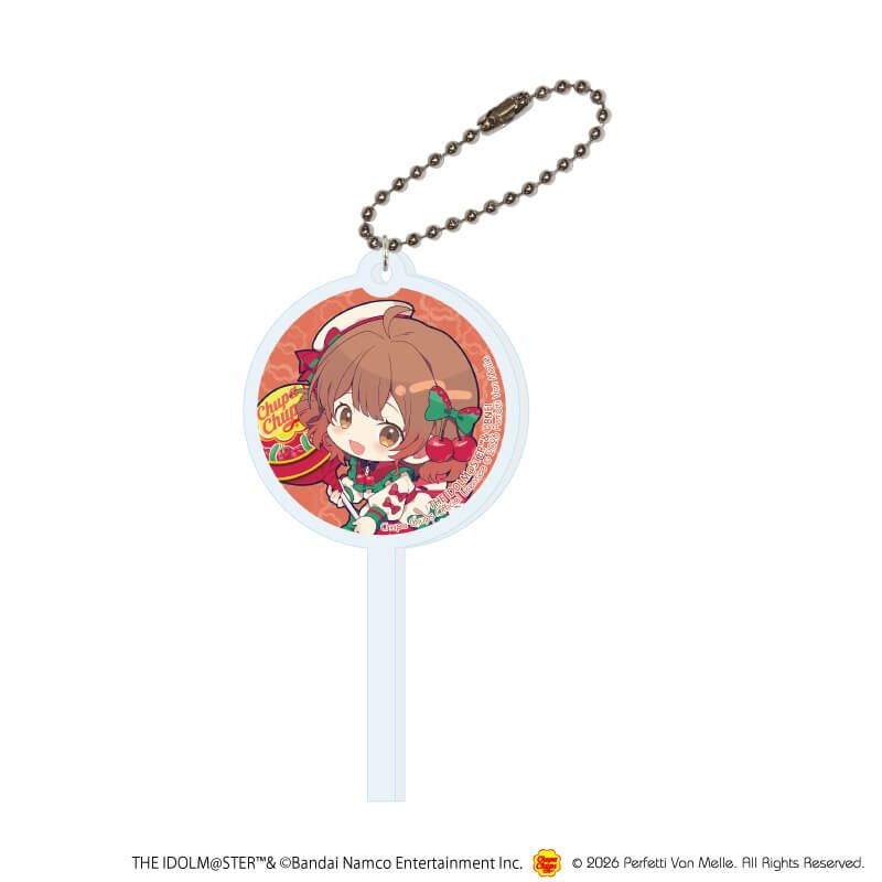 キャンディ型アクリルキーホルダー「学園アイドルマスター×チュッパチャプス」12/花海佑芽(ミニキャライラスト)