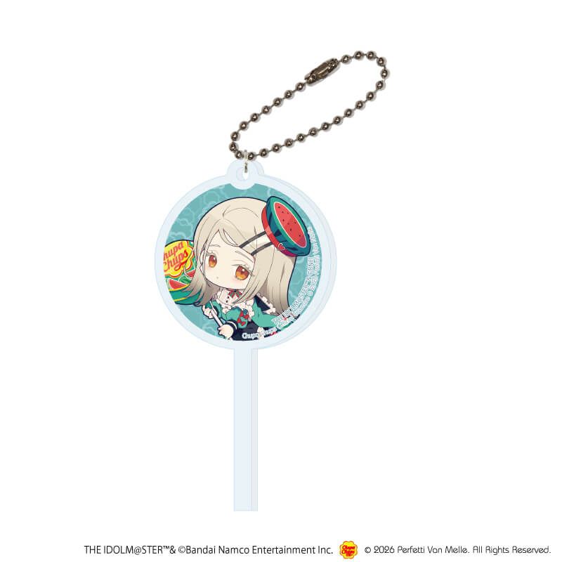 キャンディ型アクリルキーホルダー「学園アイドルマスター×チュッパチャプス」09/篠澤 広(ミニキャライラスト)