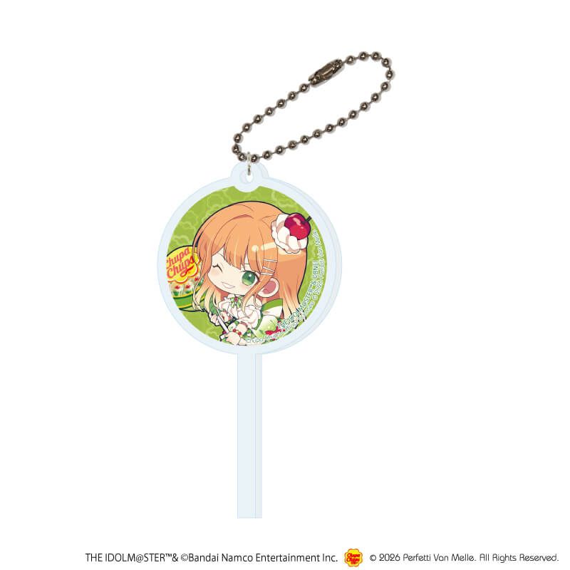キャンディ型アクリルキーホルダー「学園アイドルマスター×チュッパチャプス」08/紫雲清夏(ミニキャライラスト)