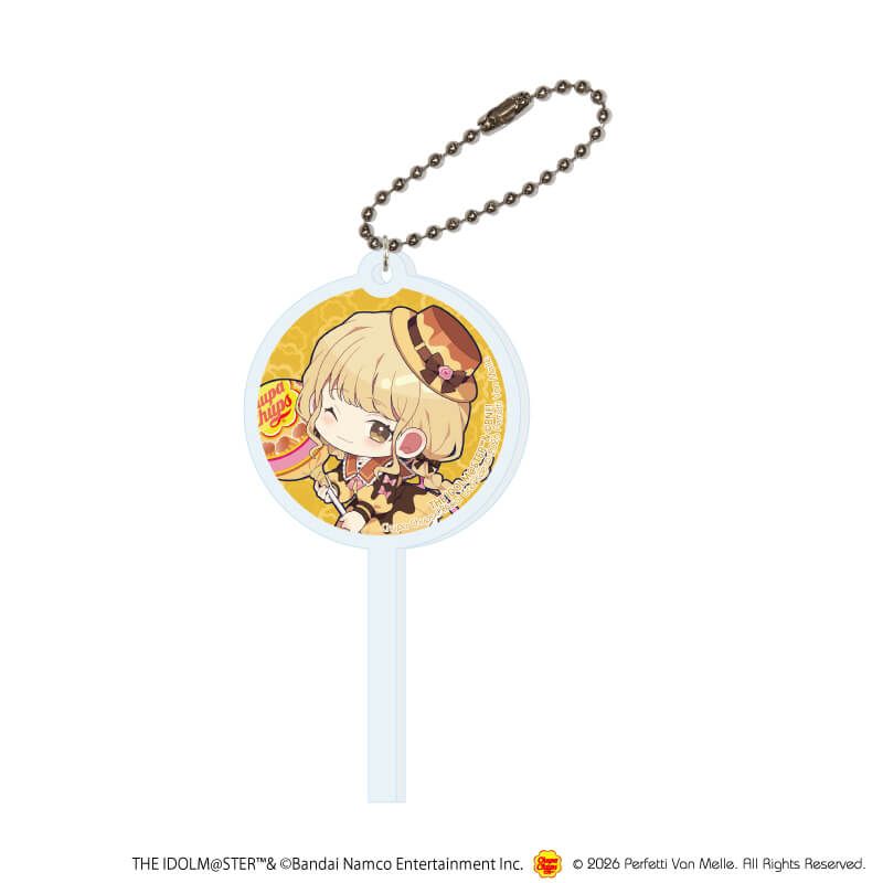 キャンディ型アクリルキーホルダー「学園アイドルマスター×チュッパチャプス」03/藤田ことね(ミニキャライラスト)