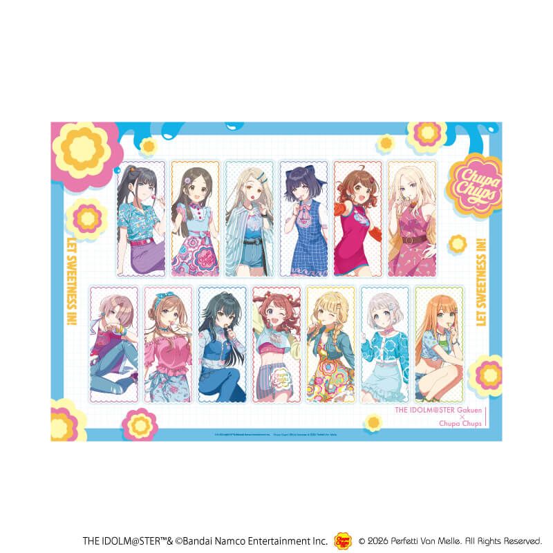 A3クリアポスター「学園アイドルマスター×チュッパチャプス」01/集合デザイン(描き下ろしイラスト)