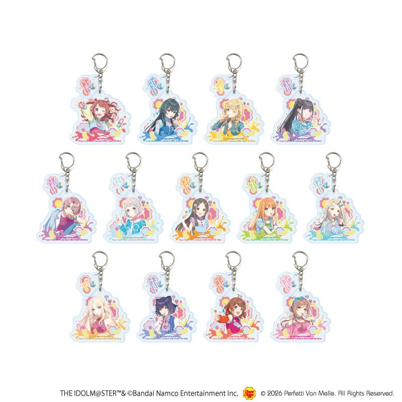 パーツ付きアクリルキーホルダー「学園アイドルマスター×チュッパチャプス」01/コンプリートセット(全13種)(描き下ろしイラスト)