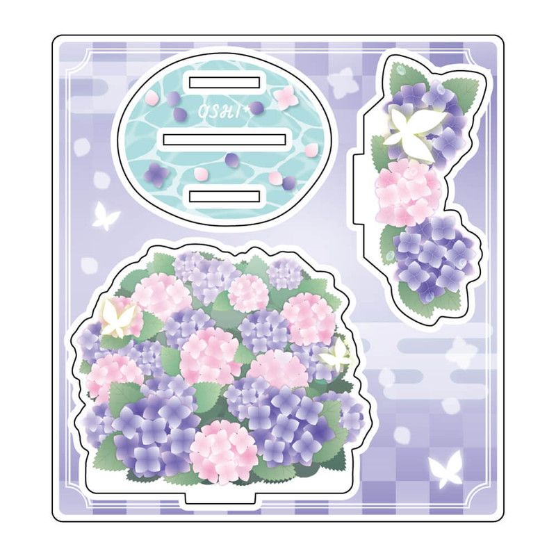推し活背景ジオラマぷち42/紫陽花(パープル&ピンク)【推し活】