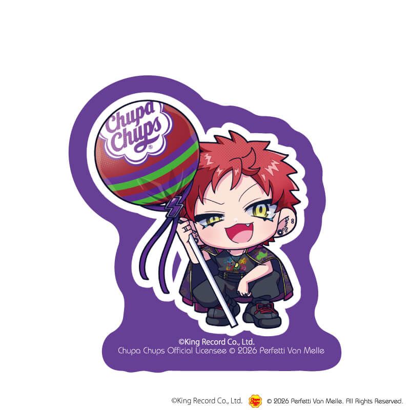 ダイカットステッカー「ヒプノシスマイク-Division Rap Battle-×チュッパチャプス」16/波羅夷 空却(ミニキャライラスト)