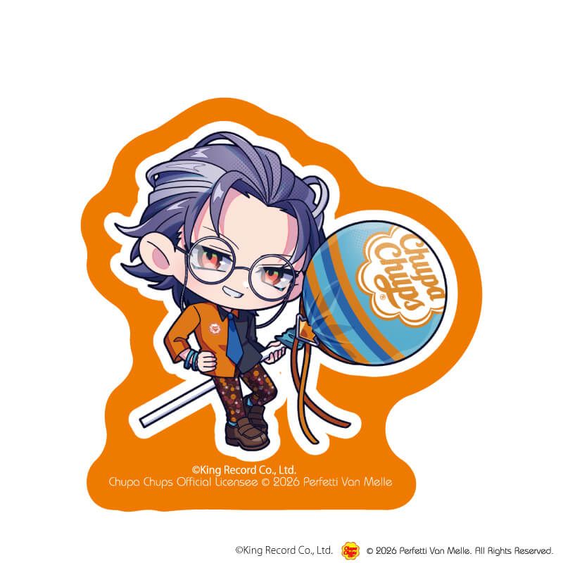 ダイカットステッカー「ヒプノシスマイク-Division Rap Battle-×チュッパチャプス」14/躑躅森 盧笙(ミニキャライラスト)