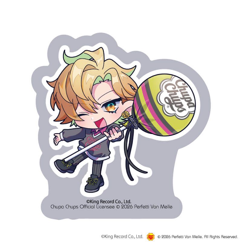 ダイカットステッカー「ヒプノシスマイク-Division Rap Battle-×チュッパチャプス」11/伊弉冉 一二三(ミニキャライラスト)