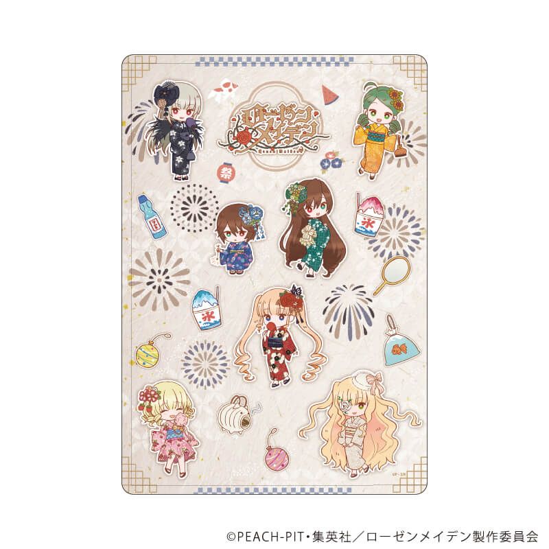 キャラクリアケース「ローゼンメイデン」10/夏祭りver. 集合デザイン(レトロアートイラスト)