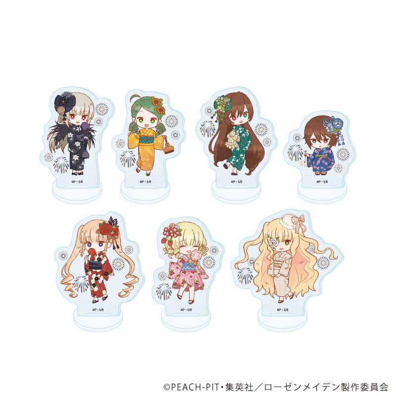 アクリルぷちスタンド「ローゼンメイデン」12/夏祭りver. コンプリートセット(全7種)(レトロアートイラスト)