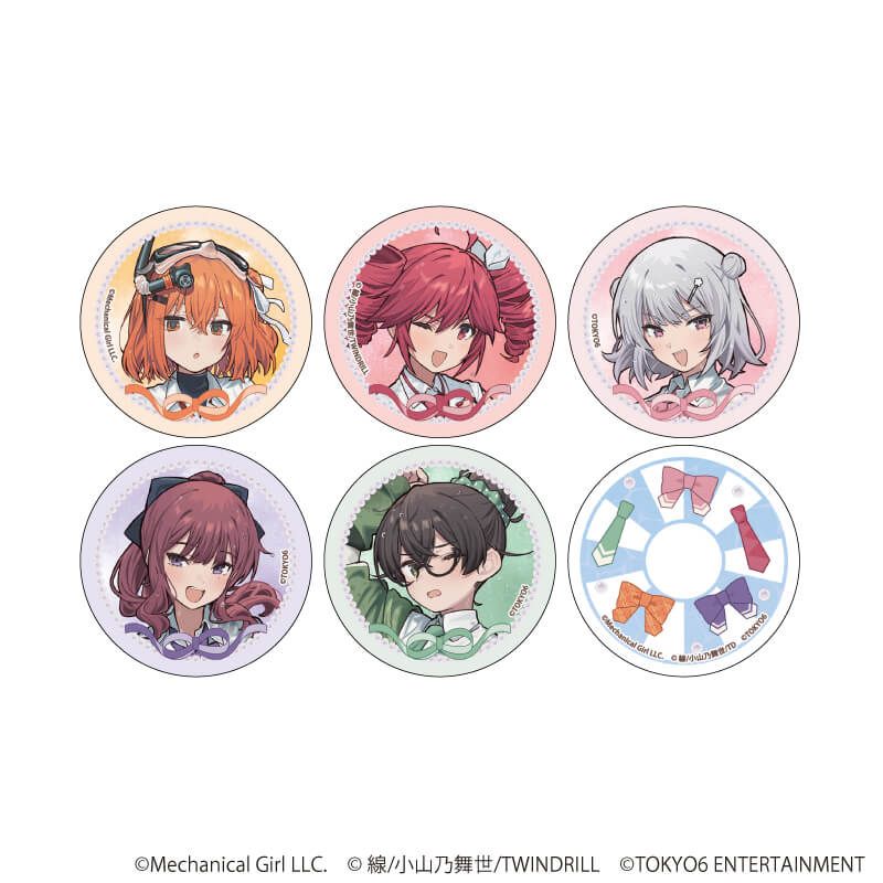 フレークシール(6枚セット)「足立レイ×重音テト×TOKYO6キャラクターズ」01/集合デザイン(描き下ろしイラスト)