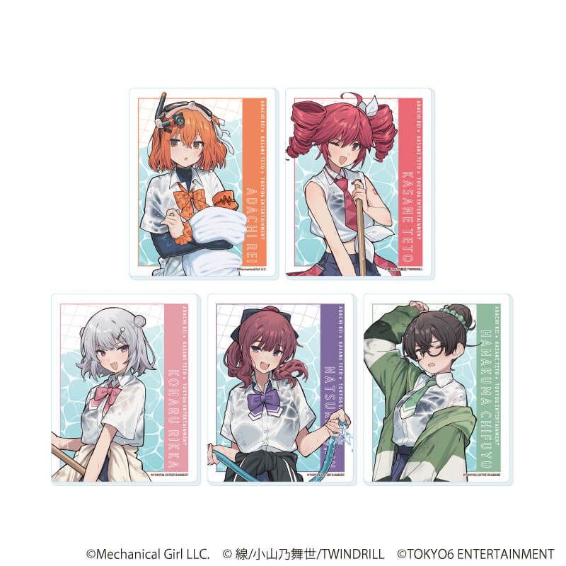 アクリルカード「足立レイ×重音テト×TOKYO6キャラクターズ」01/コンプリートセット(全5種)(描き下ろしイラスト)