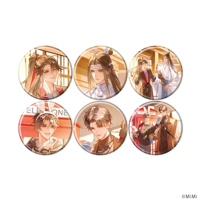 缶バッジ「大河幻想ラジオドラマ「魔道祖師」」03/デートver. コンプリートセット（全6種)(描き下ろしイラスト)