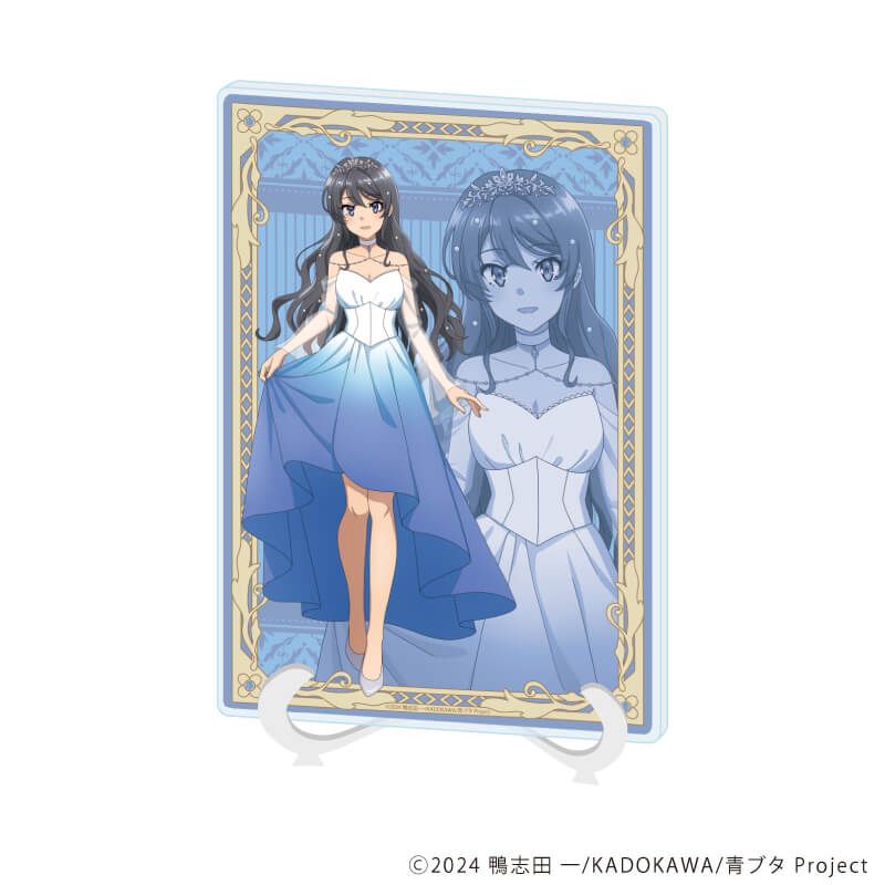 アクリルアートボード(A5サイズ)「『青春ブタ野郎』シリーズ」06/桜島麻衣 フラワードレスver.(描き下ろしイラスト)