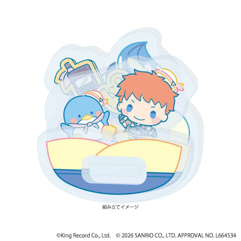 ゆらゆらアクリルスタンド「ヒプノシスマイク SANRIO NAKAYOKU EDIT」06/毒島 メイソン 理鶯×タキシードサム(コラボイラスト)