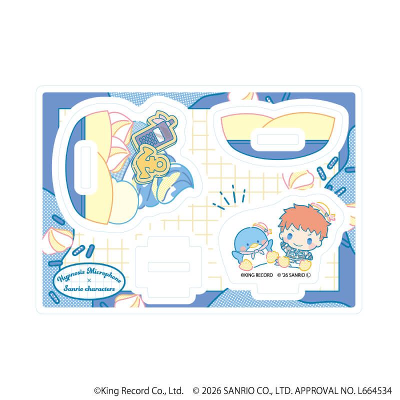 ゆらゆらアクリルスタンド「ヒプノシスマイク SANRIO NAKAYOKU EDIT」06/毒島 メイソン 理鶯×タキシードサム(コラボイラスト)