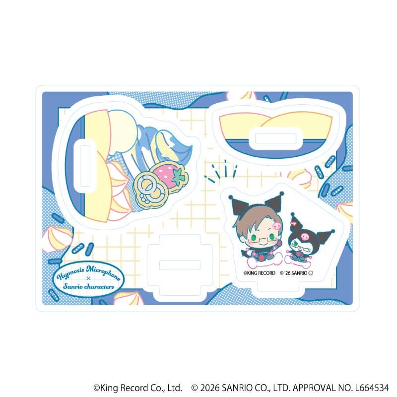 ゆらゆらアクリルスタンド「ヒプノシスマイク SANRIO NAKAYOKU EDIT」05/入間 銃兎×クロミ(コラボイラスト)
