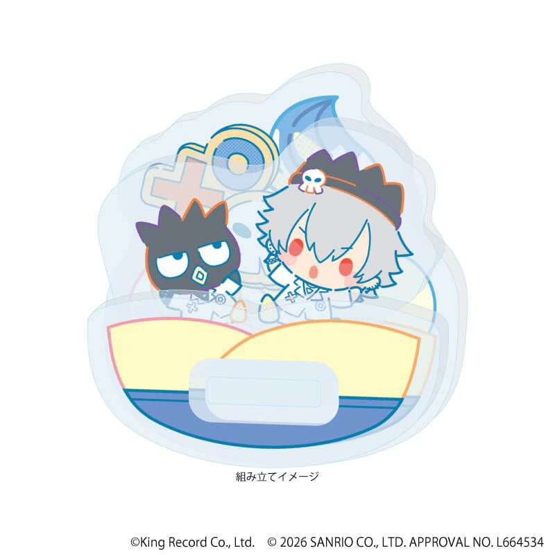 ゆらゆらアクリルスタンド「ヒプノシスマイク SANRIO NAKAYOKU EDIT」04/碧棺 左馬刻×バッドばつ丸(コラボイラスト)
