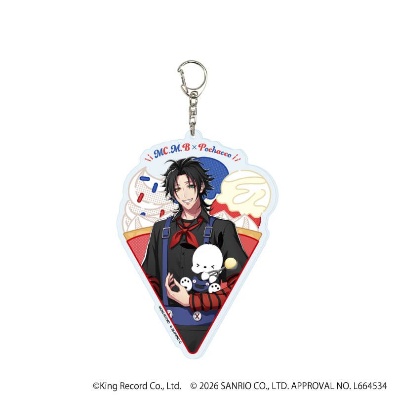 デカアクリルキーホルダー「ヒプノシスマイク SANRIO NAKAYOKU EDIT」02/山田 二郎×ポチャッコ(コラボイラスト)