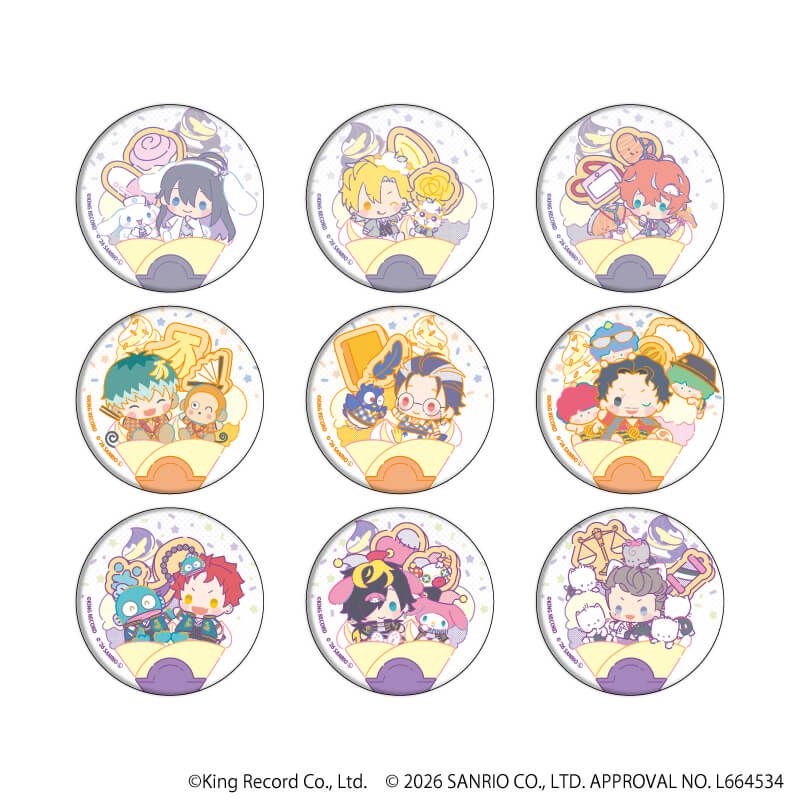 缶バッジ「ヒプノシスマイク SANRIO NAKAYOKU EDIT」04/ブラインド(9種)(コラボイラスト)