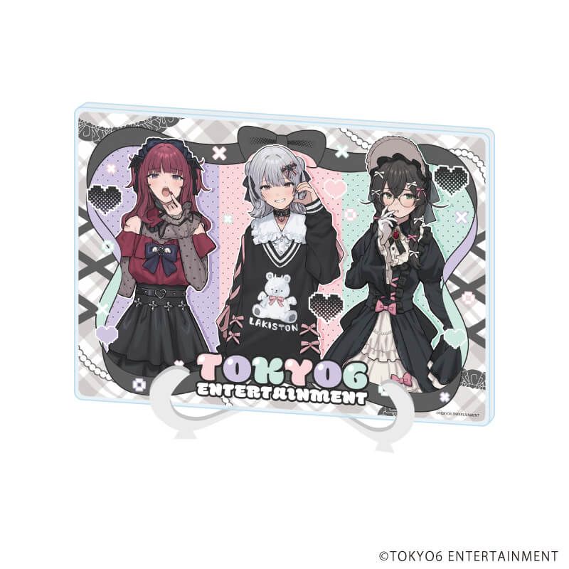 アクリルアートボード(A5サイズ)「TOKYO6キャラクターズ」01/集合デザイン(描き下ろしイラスト)