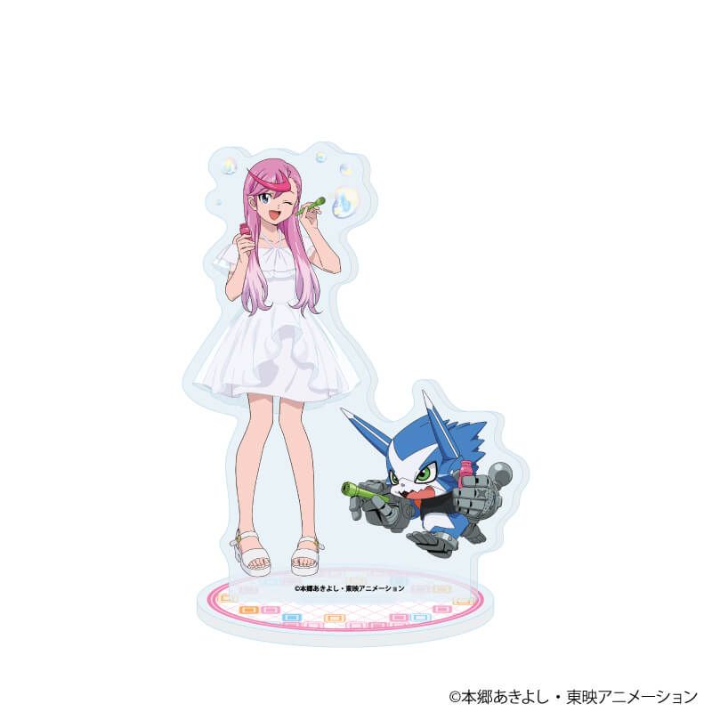 アクリルスタンド「デジモンユニバース アプリモンスターズ」02/花嵐エリ&ドカモン シャボン玉ver.(描き下ろしイラスト)