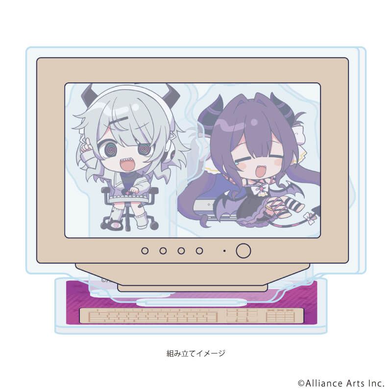 アクリルスタンドプレート「ゆんゆん電波シンドローム」02/Qちゃん&ゆんゆんB(ミニキャライラスト)