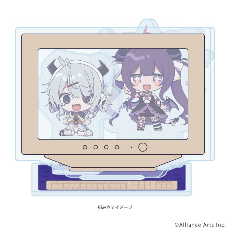 アクリルスタンドプレート「ゆんゆん電波シンドローム」01/Qちゃん&ゆんゆんA(ミニキャライラスト)