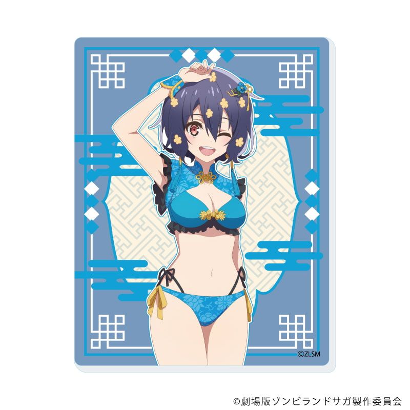 アクリルカード「劇場版『ゾンビランドサガ ゆめぎんがパラダイス』」02/コンプリートセット(全7種) チャイナ水着ver.(描き下ろしイラスト)