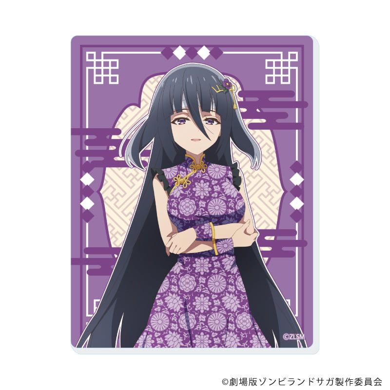 アクリルカード「劇場版『ゾンビランドサガ ゆめぎんがパラダイス』」02/ブラインド(7種) チャイナ水着ver.(描き下ろしイラスト)