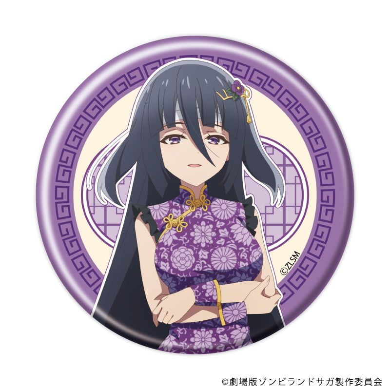 缶バッジ「劇場版『ゾンビランドサガ ゆめぎんがパラダイス』」03/ブラインド(7種) チャイナ水着ver.(描き下ろしイラスト)