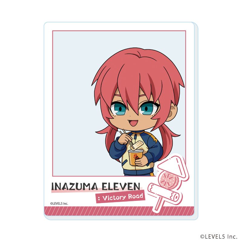 アクリルカード「イナズマイレブン 英雄たちのヴィクトリーロード」04/食べ歩きver. トレーディング(8種)(ミニキャライラスト)
