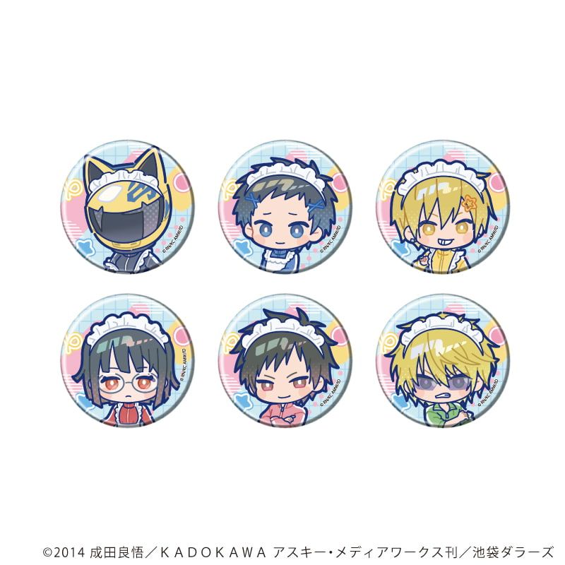 缶バッジ「デュラララ!!×２」19/ジャージメイドver. コンプリートセット(全6種)(POP Artイラスト)