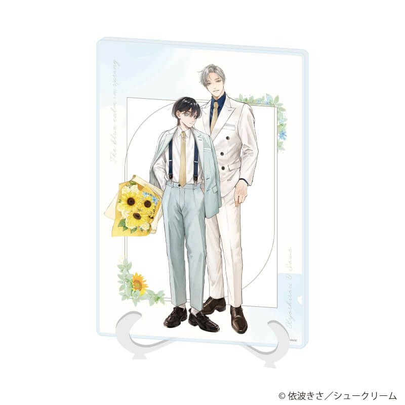 アクリルアートボード(A5サイズ)「春に凪ぐ青」01/匡士郎&颯和(描き下ろしイラスト)