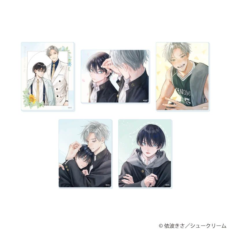 アクリルカード「春に凪ぐ青」01/コンプリートセット(全5種)(公式&描き下ろしイラスト)