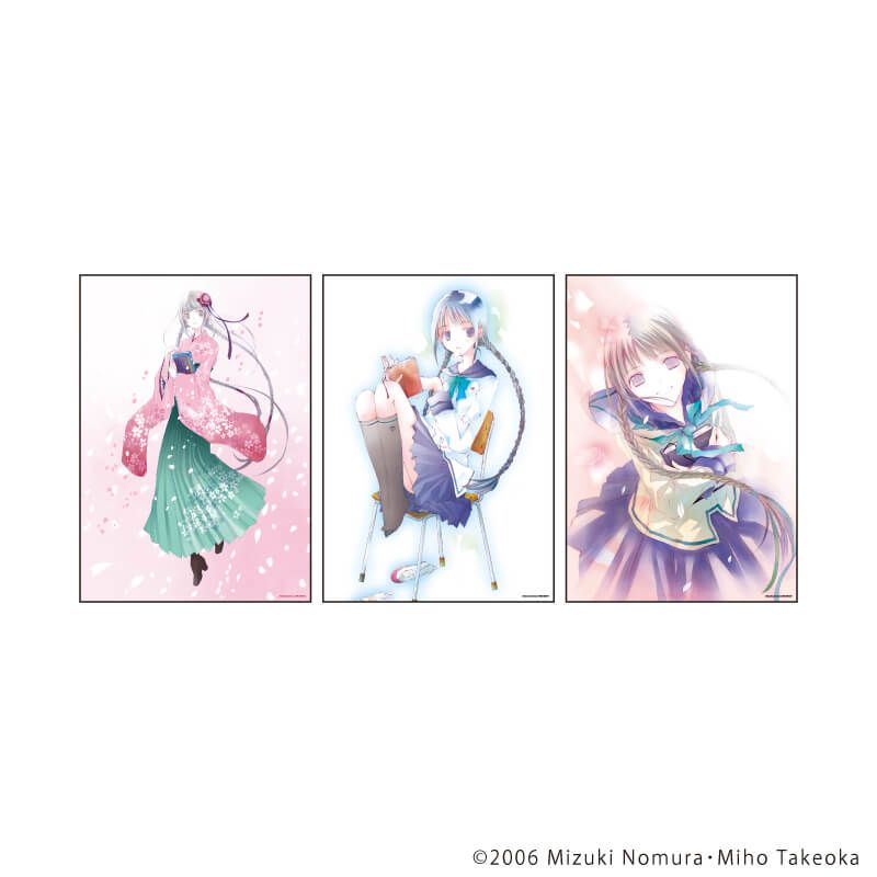 REPLICA GENGA　3枚セット「“文学少女”シリーズ」01/天野遠子(公式&描き下ろしイラスト)