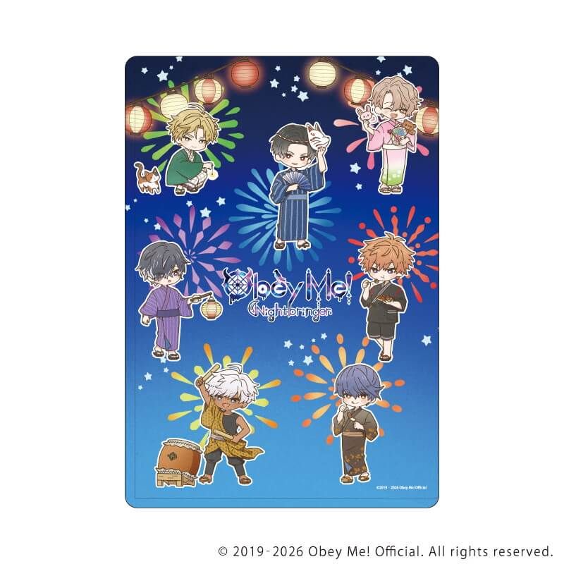 キャラクリアケース「Obey Me! Nightbringer」19/夏祭りver. (レトロアートイラスト)