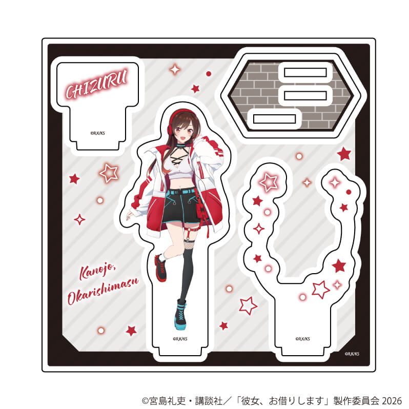 アクリルスタンドプレート「TVアニメ『彼女、お借りします』」23/水原千鶴 サイバーネオンver.(描き下ろしイラスト)