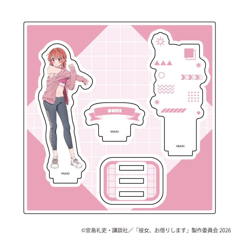 アクリルスタンドプレート「TVアニメ『彼女、お借りします』」21/桜沢 墨 トレーニングウェアver.(描き下ろしイラスト)