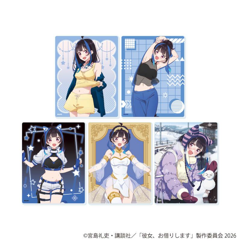 アクリルカード「TVアニメ『彼女、お借りします』」28/八重森みにセット ブラインド(5種)(公式&描き下ろしイラスト)