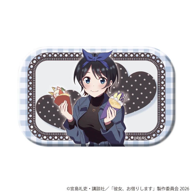スクエア缶バッジ「TVアニメ『彼女、お借りします』」03/更科瑠夏セット ブラインド(9種)(公式&描き下ろしイラスト)